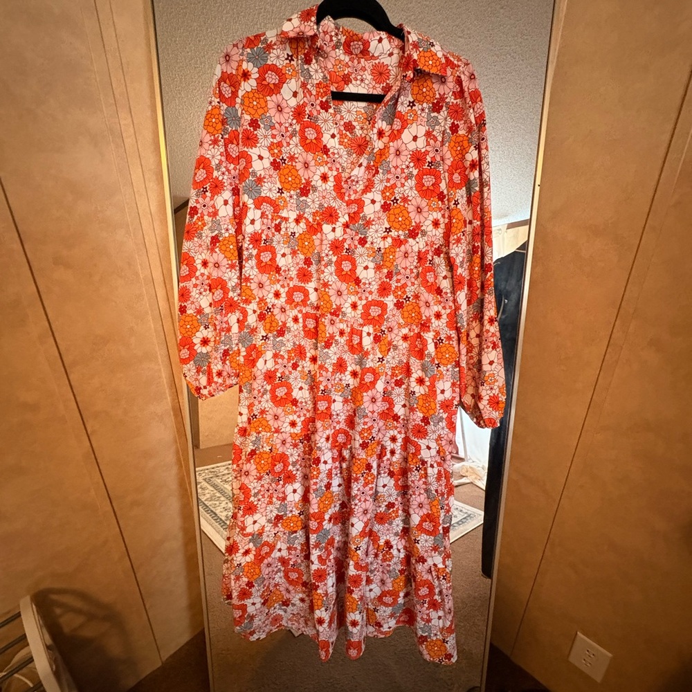 Floral Long Sleeve Dress
